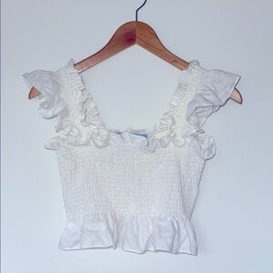 Hill House Home Paz Ellie Top White Linen | Sz Sm